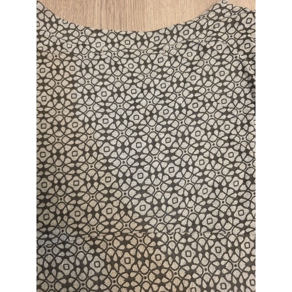 Athleta Womens Long Sleeve V Neck Dress Gray Geometric Ruched Size L - Picture 16 of 16